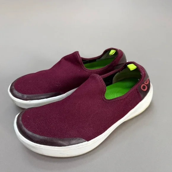 OOFOS OOmg Comfort Slip-On Shoes Burgundy Women’s 8 / 39 - Picture 3 of 7
